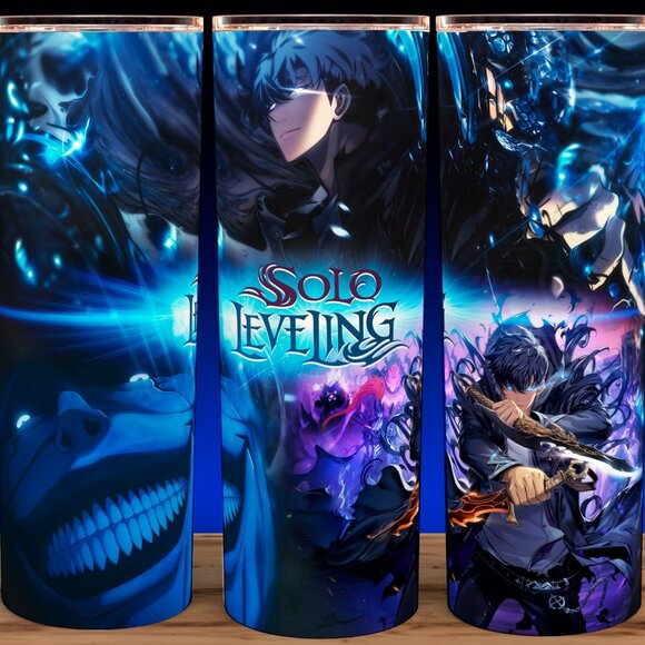 Glow in the Dark Solo Leveling Sung Jin-woo Anime Cup Mug Tumbler - Picture 2 of 4